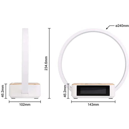 LumiGlow Wireless Charging Alarm Clock Lamp